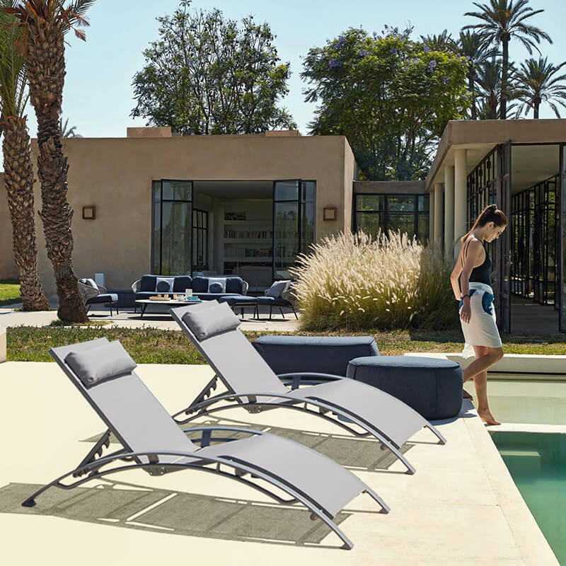 Domi Outdoor Living Lounge Chair#color_gray