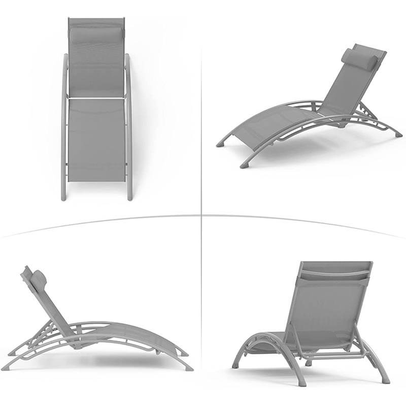 Domi Outdoor Living Lounge Chair#color_gray