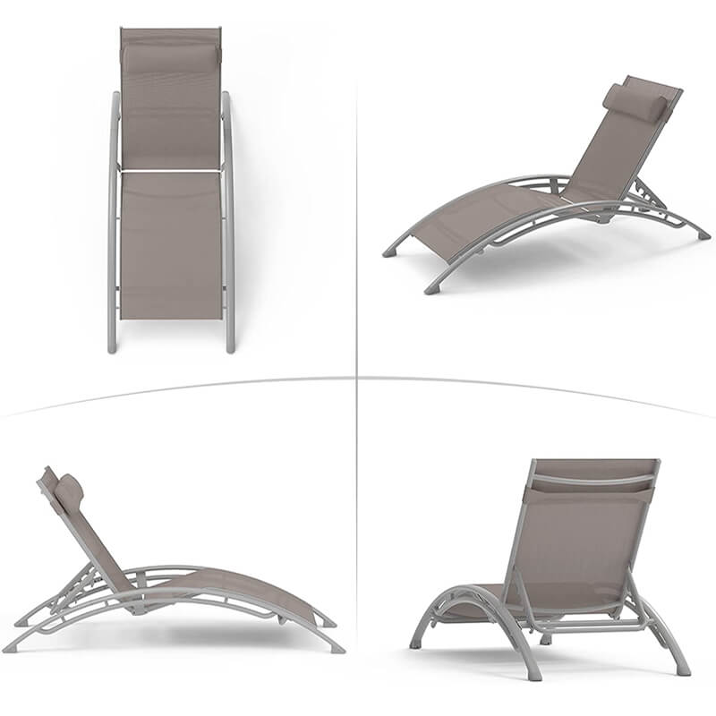 Domi Outdoor Living Lounge Chair#color_khaki
