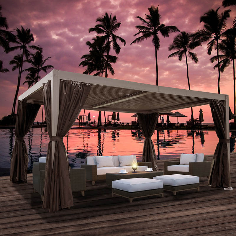 Domi Outdoor Living Louvered Pergola 10' × 13'#color_grey