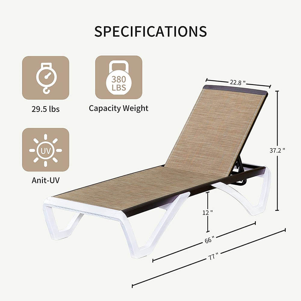 Domi Armless Outdoor Chaise Lounge#color_brown