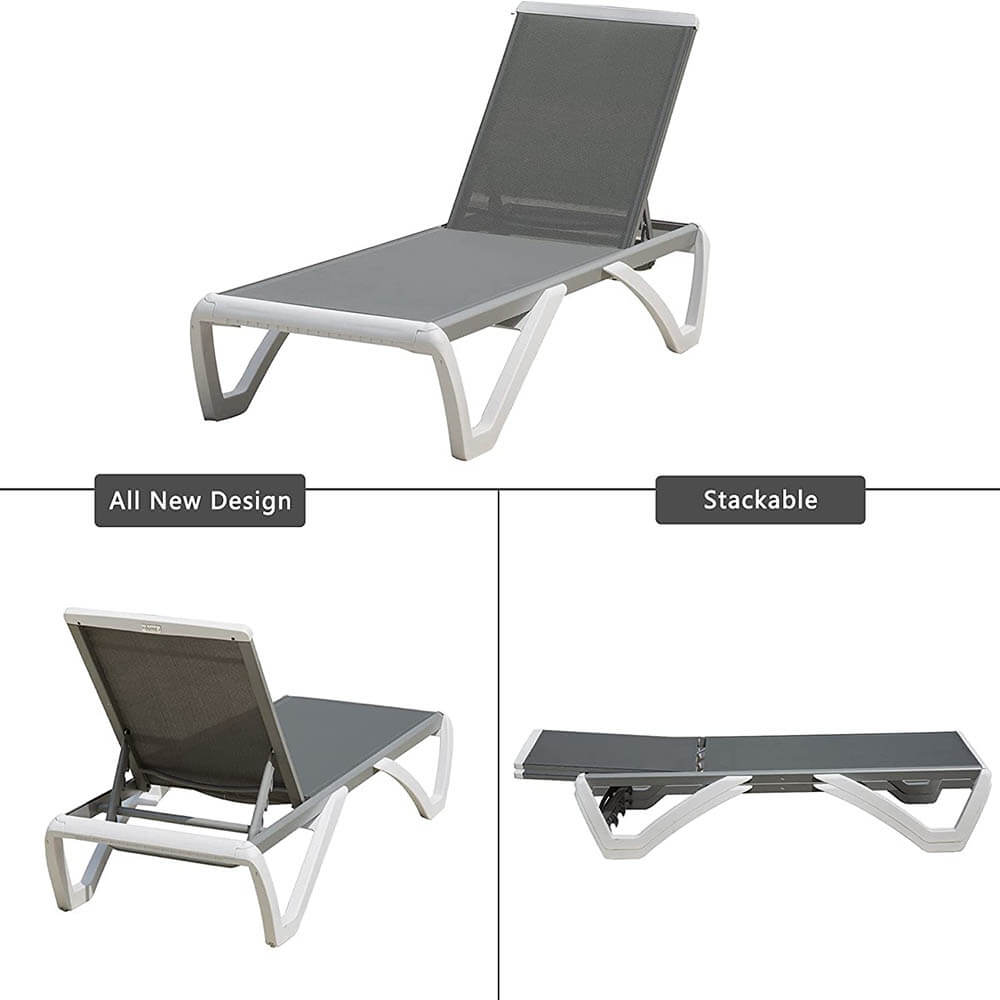 Domi Armless Outdoor Chaise Lounge#color_grey