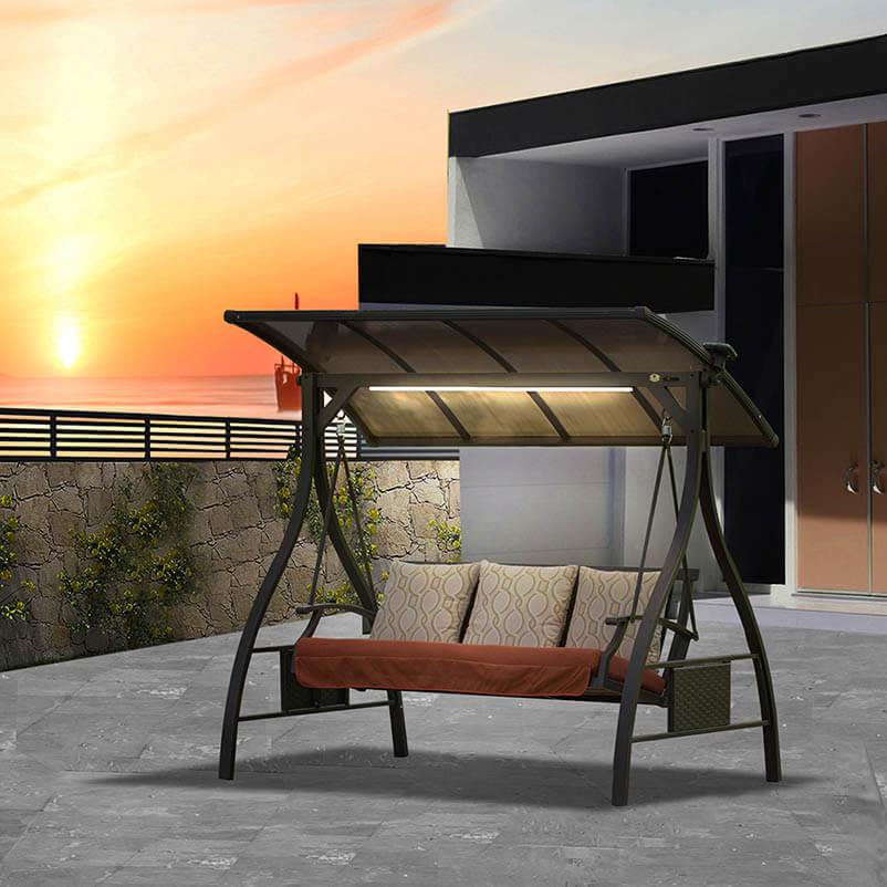 Domi Patio Porch Swing#style_3-person patio swing