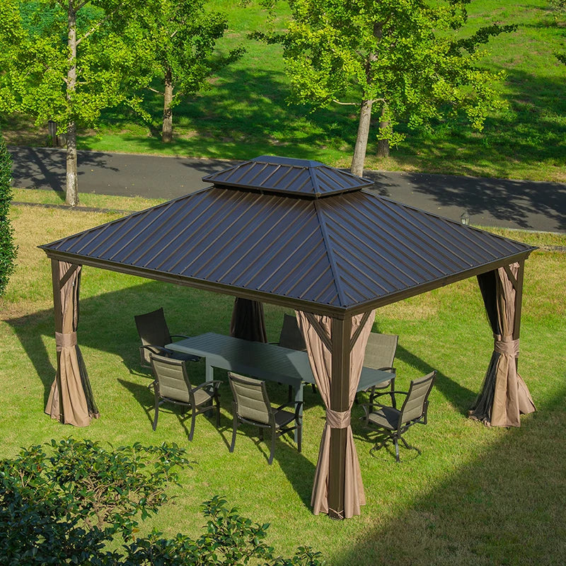 Domi Outdoor Living Hardtop Gazebo#size_12'x14'