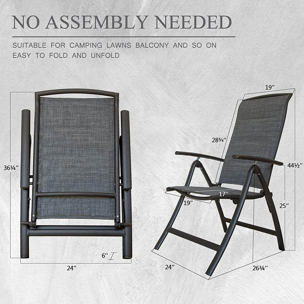 Domi outdoor living Folding Patio Chairs#material_padded