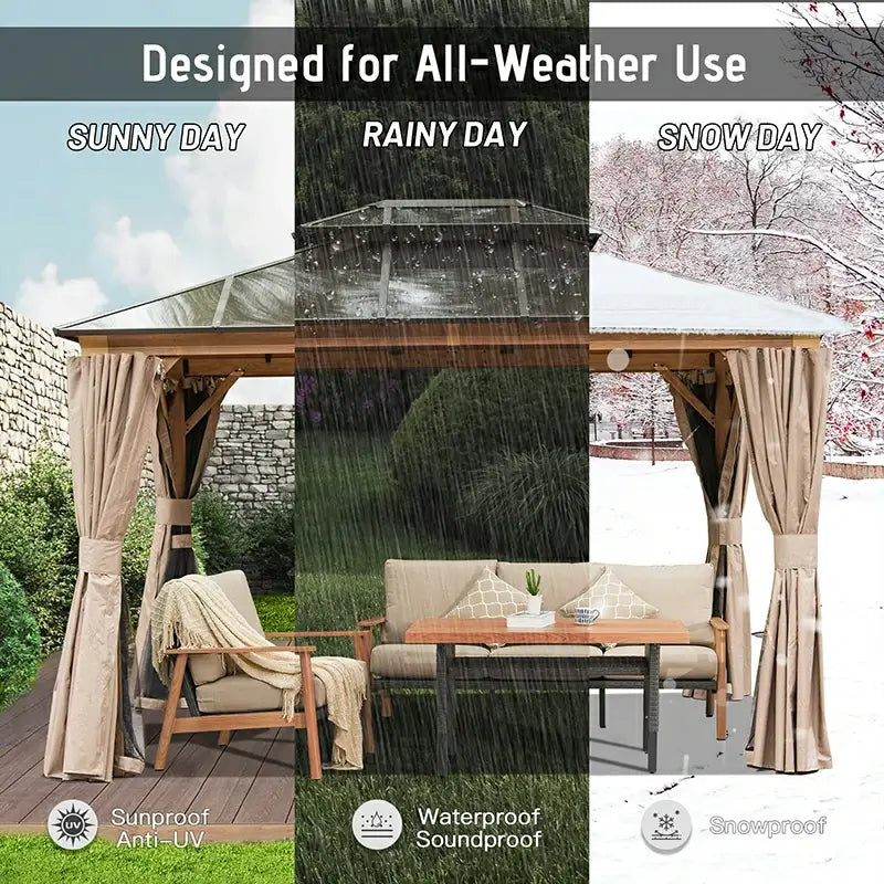 Domi outdoor living hardtop gazebo#size_10'x12'