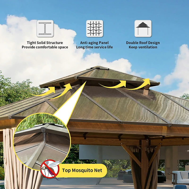 Domi outdoor living hardtop gazebo#size_12'x12'