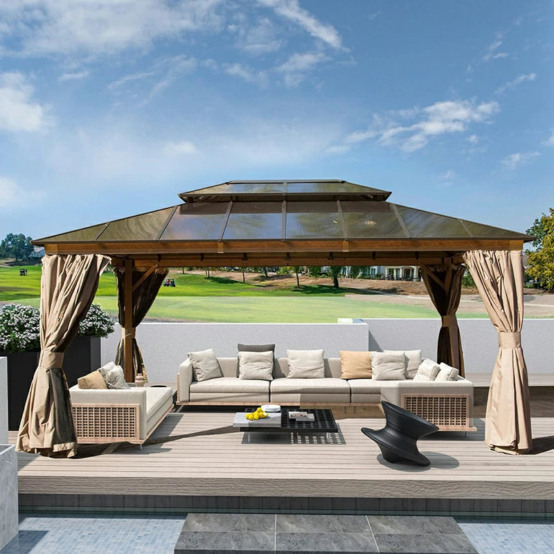 Domi outdoor living hardtop gazebo#size_12'x16'