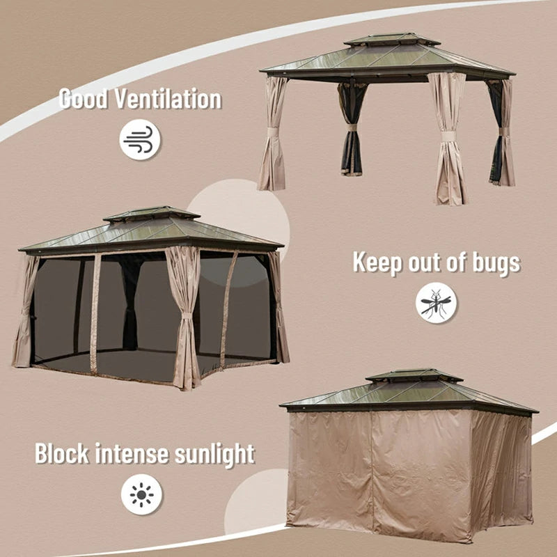 Domi outdoor living hardtop gazebo#size_12'x16'