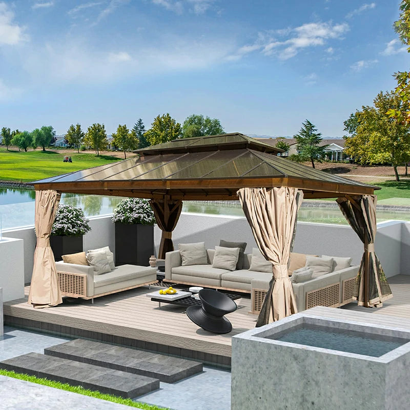 Domi outdoor living hardtop gazebo#size_12'x16'