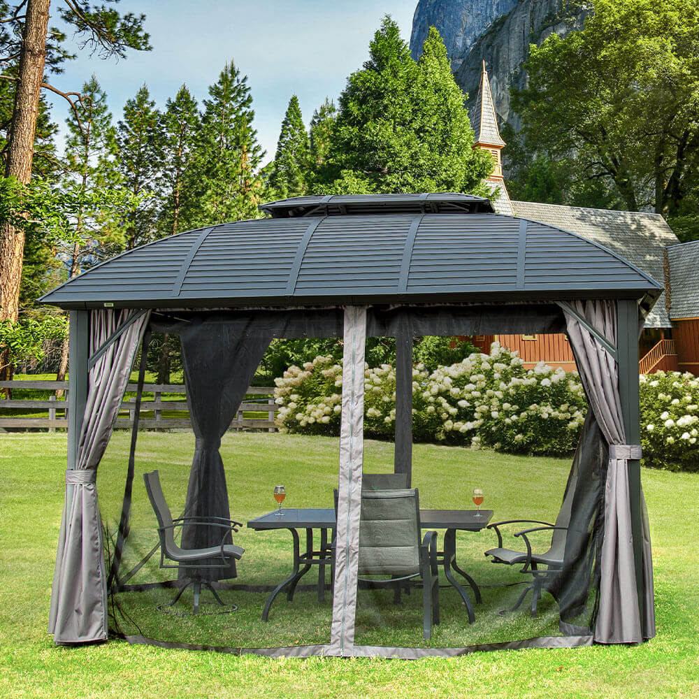 Domi Outdoor Living 10' x 12' Arc Hardtop Gazebo