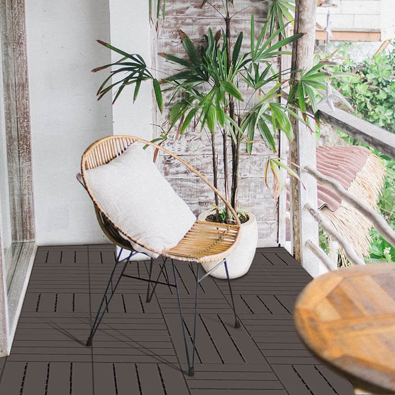 Domi Patio Interlocking Deck Tiles 27pcs#color_brown