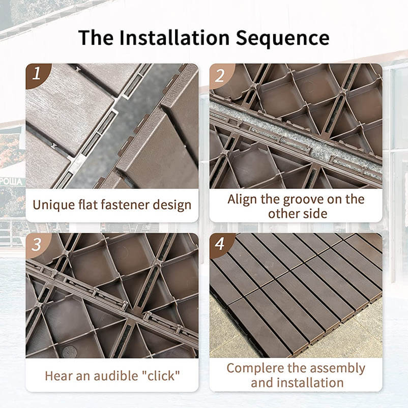 Domi Patio Interlocking Deck Tiles 27pcs#color_brown