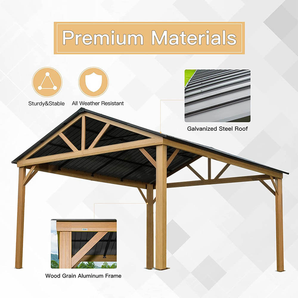 Domi Outdoor Living hardtop gazebo#size_12'x14'