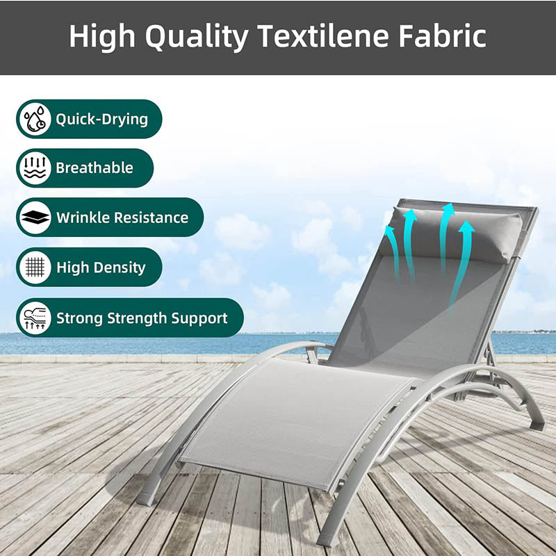 Domi Patio Chaise Lounge Set of 3#color_grey