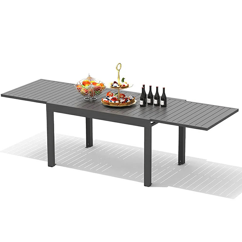 Domi Patio Dining Expandable Table Dark Brown