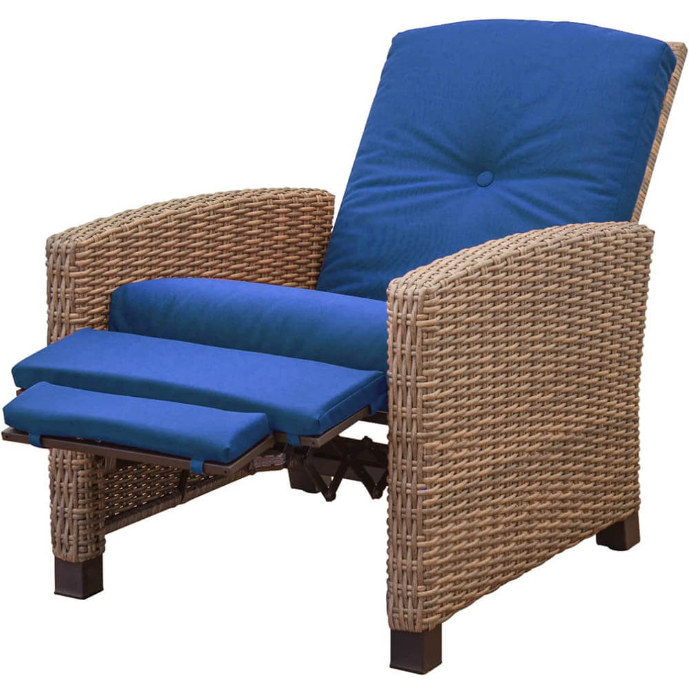 Domi Outdoor Living Rattan Lounge Chair#color_blue